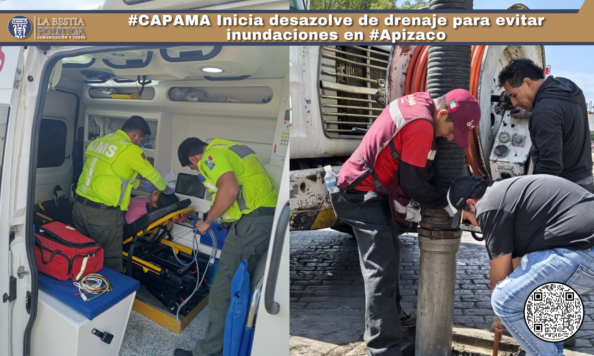#CAPAMA Inicia desazolve de drenaje para evitar inundaciones en # ...