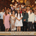 Diputada Irma Garay participa en el foro sobre vivienda en el Congreso de la Unión, CDMX.