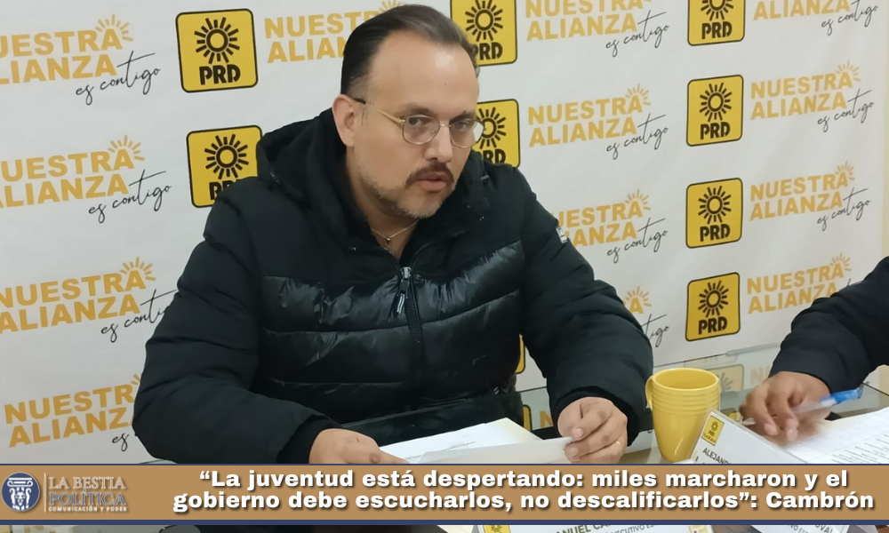 “La juventud está despertando: miles marcharon y el gobierno debe escucharlos, no descalificarlos”: Cambrón