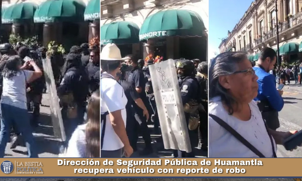 Policía agrede a reportera durante marcha en Morelia; lo separan del cargo y abren investigación