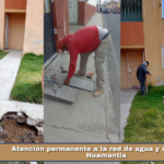 Atención permanente a la red de agua y drenaje en Huamantla.
