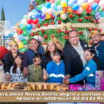 Lleva Javier Rivera Bonilla alegría y sonrisas a la niñez de Apizaco en celebración del día de Reyes.