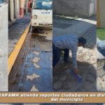 CAPAMH atiende reportes ciudadanos en distintos puntos del municipio.