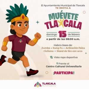 INVITA ALCALDE ALFONSO SÁNCHEZ GARCÍA AL CIRCUITO FAMILIAR “MUÉVETE TLAXCALA” QUE INICIARÁ EL DOMINGO 15 DE FEBRERO