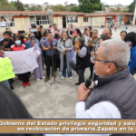 Gobierno del Estado privilegió seguridad y salud de menores en reubicación de primaria Zapata en la Capital.