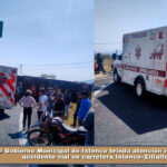 🚑 Gobierno Municipal de Ixtenco brinda atención inmediata ante accidente vial en carretera Ixtenco–Zitlaltepec ⚠️