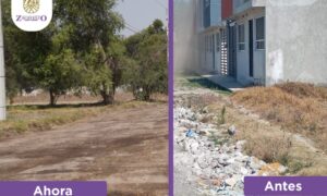 Gobierno Municipal de Zacatelco realiza trabajos de rastreo y renivelación en la calle Xicohténcatl, Segunda Sección