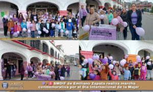 💜🚶‍♀️ SMDIF de Emiliano Zapata realiza marcha conmemorativa por el Día Internacional de la Mujer
