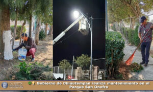 🌳💡 Gobierno de Chiautempan realiza mantenimiento en el Parque San Onofre