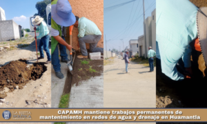 CAPAMH mantiene trabajos permanentes de mantenimiento en redes de agua y drenaje en Huamantla.