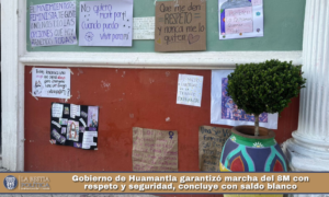 Gobierno de Huamantla garantizó marcha del 8M con respeto y seguridad, concluye con saldo blanco.