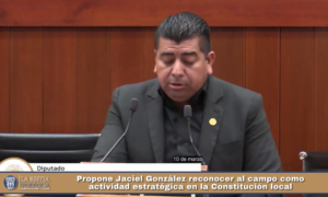 Propone Jaciel González reconocer al campo como actividad estratégica en la Constitución local.