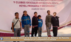 Niñas y niños de la Escuela Municipal de Ajedrez de Panotla destacan en competencia estatal.