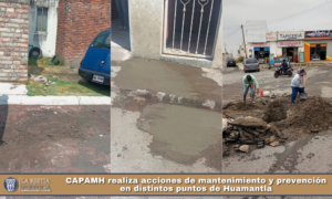 CAPAMH realiza acciones de mantenimiento y prevención en distintos puntos de Huamantla.