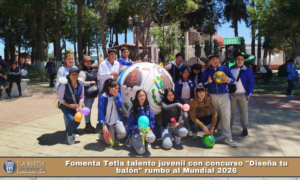 Fomenta Tetla talento juvenil con concurso «Diseña tu balón» rumbo al Mundial 2026.
