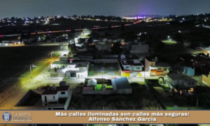 Más calles iluminadas son calles más seguras: Alfonso Sánchez García.