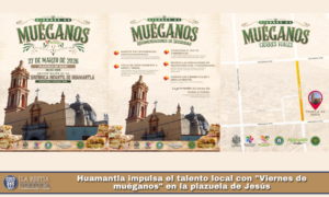 Huamantla impulsa el talento local con «Viernes de muéganos» en la plazuela de Jesús.