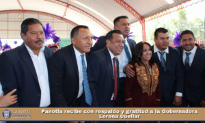 Panotla recibe con respaldo y gratitud a la Gobernadora Lorena Cuellar.
