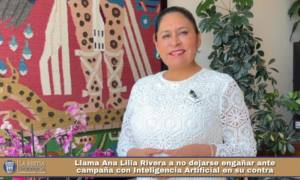 Llama Ana Lilia Rivera a no dejarse engañar ante campaña con Inteligencia Artificial en su contra.