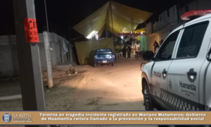 Termina en tragedia incidente registrado en Mariano Matamoros; Gobierno de Huamantla reitera llamado a la prevención y la responsabilidad social.