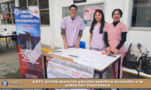 UATx brinda atención psicoterapéutica accesible a la población tlaxcalteca.
