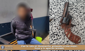 Cae la rata en Huamantla: golpeaba a una mujer, huye y lo agarran armado.