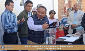 Lleva Javier Rivera atención ciudadana al Cerrito de Guadalupe.