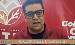 Competencia nacional de karate genera derrama económica y turismo en Tetla: Giovani Montiel.