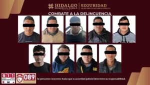 Tres de Tlaxcala entre los detenidos por robo de carga en Hidalgo; se aseguraron 15 vehículos y mercancía.
