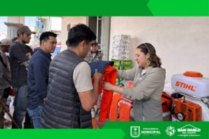 Fortalecen labor de brigadistas con entrega de equipo en San Pablo del Monte.