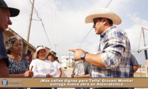 ¡Más calles dignas para Tetla! Giovani Montiel entrega nueva obra en Atexcatzinco.