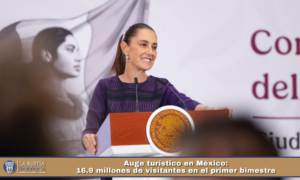 Auge turístico en México: 16.9 millones de visitantes en el primer bimestre.