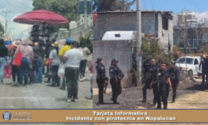 No fue 3xplos1ón, un cohetón salió disparado en Nopalucan; hay un herido por roce