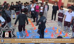 Acción preventiva en secundaria de Tetlanohcan alcanza a más de 370 estudiantes.