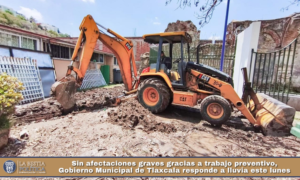 Sin afectaciones graves gracias a trabajo preventivo, Gobierno Municipal de Tlaxcala responde a lluvia este lunes.
