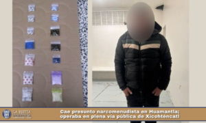 Cae presunto narcomenudista en Huamantla; operaba en plena vía pública de Xicohténcatl.