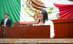 “El diálogo llegó en forma de gas lacrimógeno”: diputada Laura Flores condena desalojo en Arco Norte.