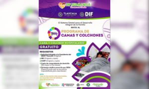 Gobierno municipal de Huamantla invita a acceder al programa de camas y colchones hospitalarios gratuitos.