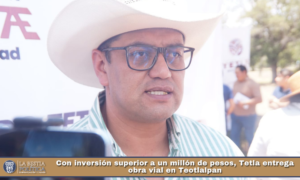 Con inversión superior a un millón de pesos, Tetla entrega obra vial en Teotlalpan.