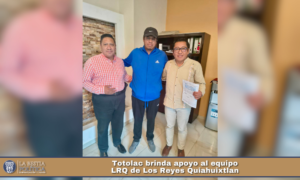 Totolac brinda apoyo al equipo LRQ de Los Reyes Quiahuixtlan.