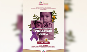 Ayuntamiento de Tlaxcala invita a conversatorio sobre violencia vicaria.