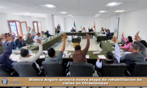 Blanca Angulo anuncia nueva etapa de rehabilitación de calles en Chiautempan.
