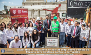 Javier Rivera inicia obra de casi 25 mdp: nuevo edificio de Capama será emblema contra la corrupción.