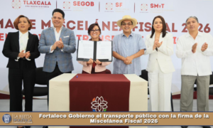 Fortalece Gobierno el transporte público con la firma de la Miscelánea Fiscal 2026.