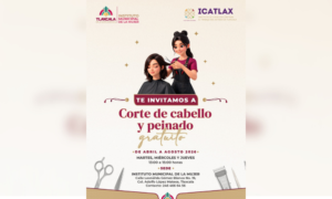 Invita Ayuntamiento de Tlaxcala a cortes de cabello y peinados gratuitos en el Instituto Municipal de la Mujer.