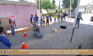 Realizan en Xiloxoxtla jornada por la paz para prevenir adicciones y fortalecer el tejido social.