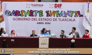 Celebra Tlaxcala junta de Gabinete Infantil en Palacio de Gobierno.