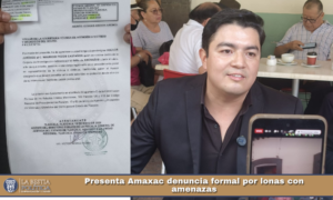 Presenta Amaxac denuncia formal por lonas con amenazas.