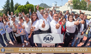 El PAN registra a Jeanet Ramírez Bautista en Coaxomulco para la Presidencia Municipal dentro de la estrategia “Ahora Te Toca a Ti”.