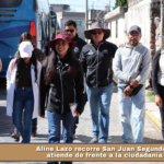 Aline Lazo recorre San Juan Segundo y atiende de frente a la ciudadanía.